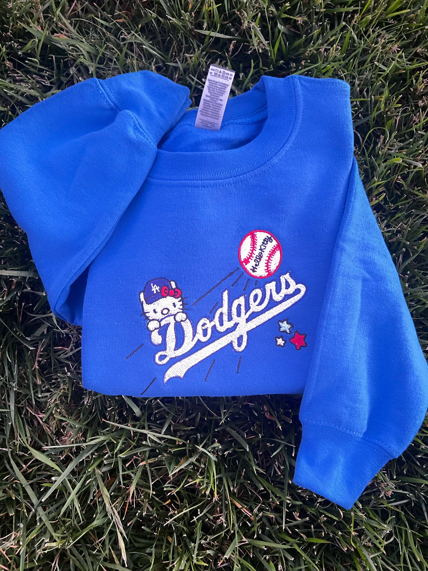 Adult Kitty Dodgers Crewneck Sweater