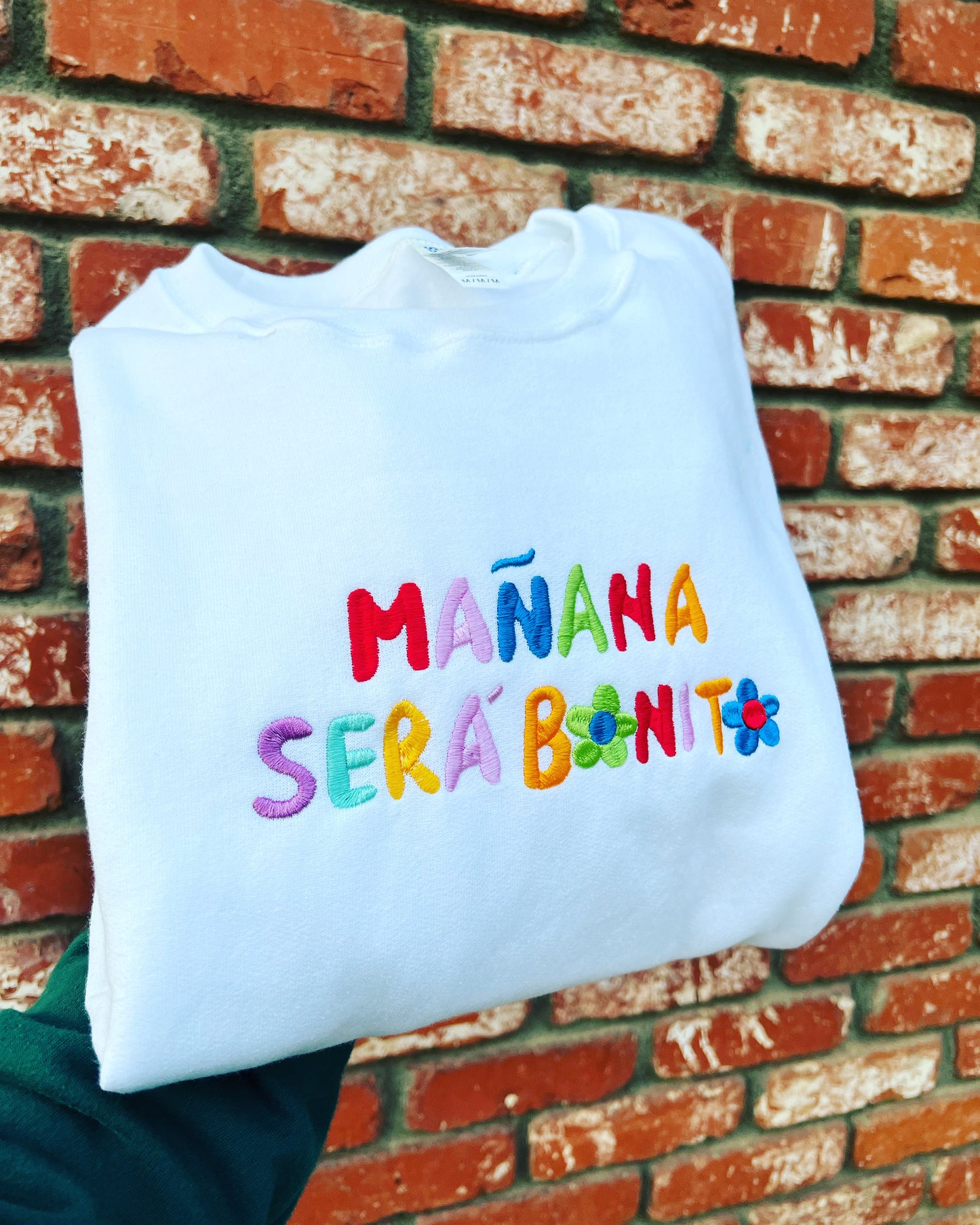 Adult Manana Sera Bonito Embroidered Crewneck Sweater