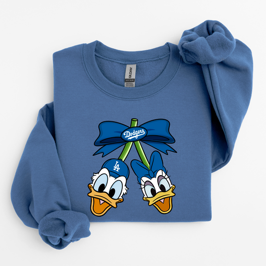 Adult Donald & Daisy Dodger Cherries Graphic Sweater