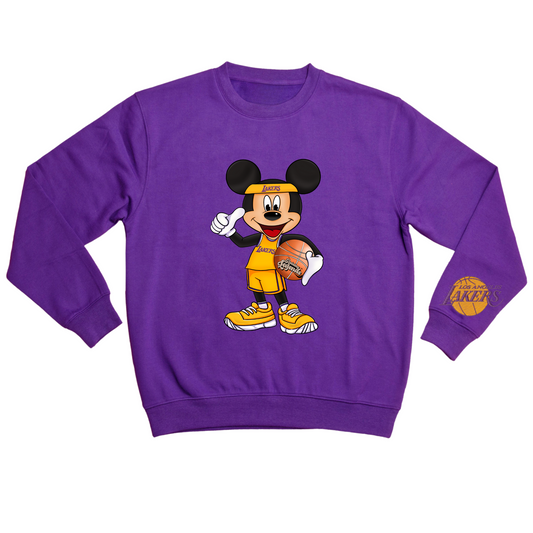 Adult Mickey Lakers Graphic Sweaters