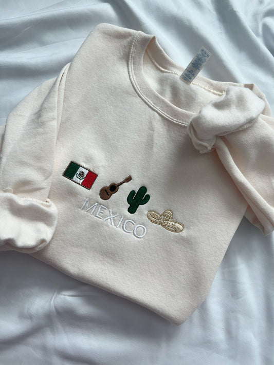 Adult Mexico Embroidered Sweaters