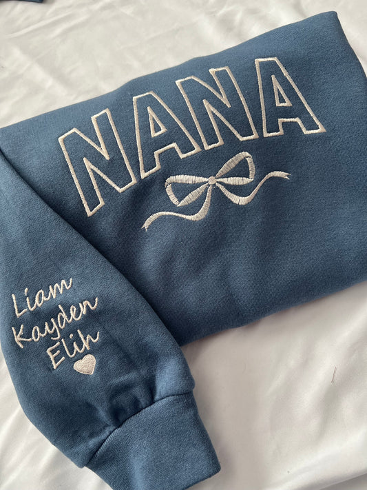 Embroidered NANA Sweaters Personalized