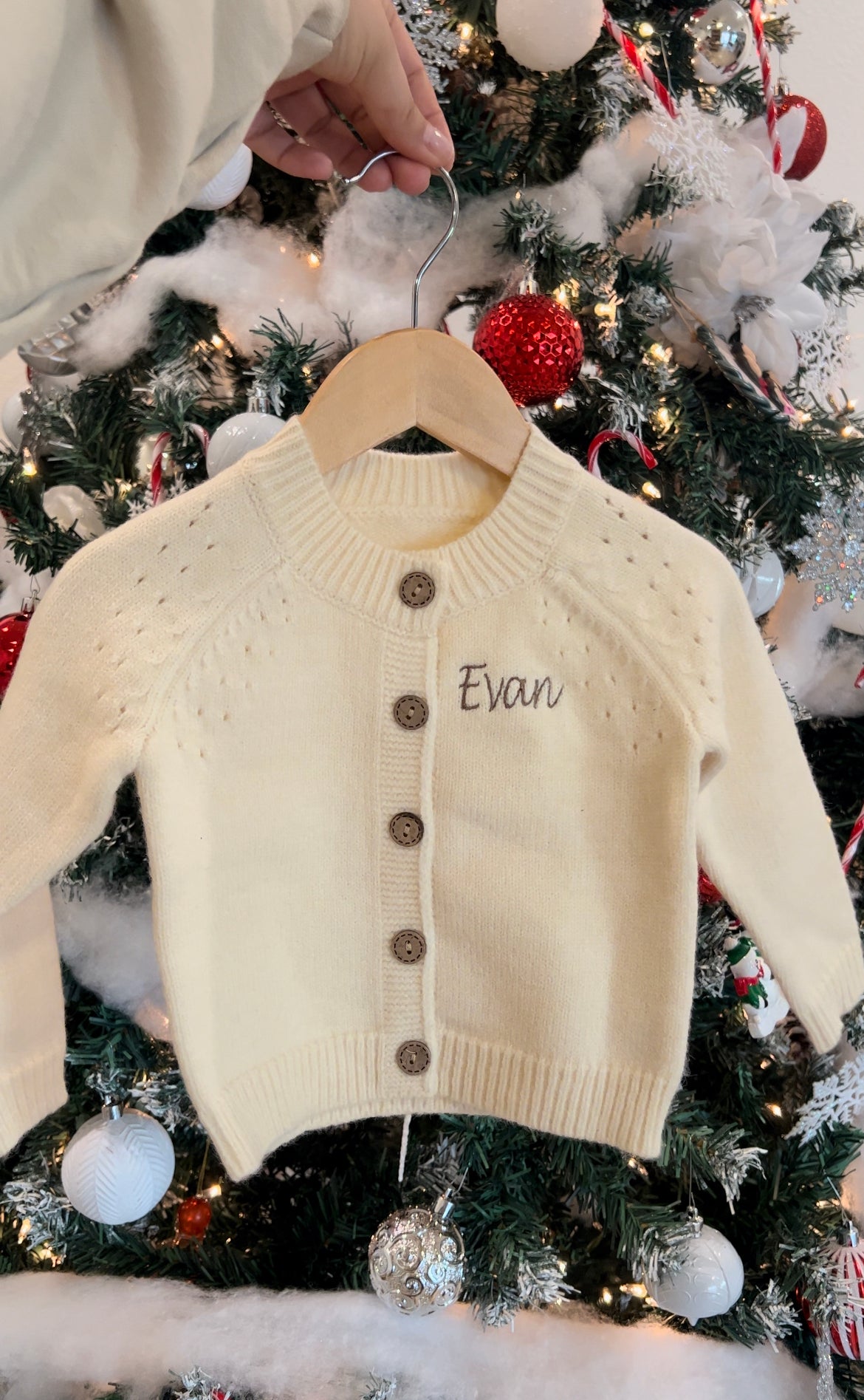 Personalized Embroidered Name Baby Cardigans