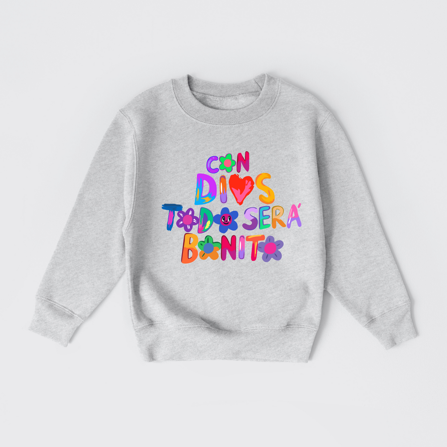 Child Con Dios Todo Sera Bonito Graphic Sweater