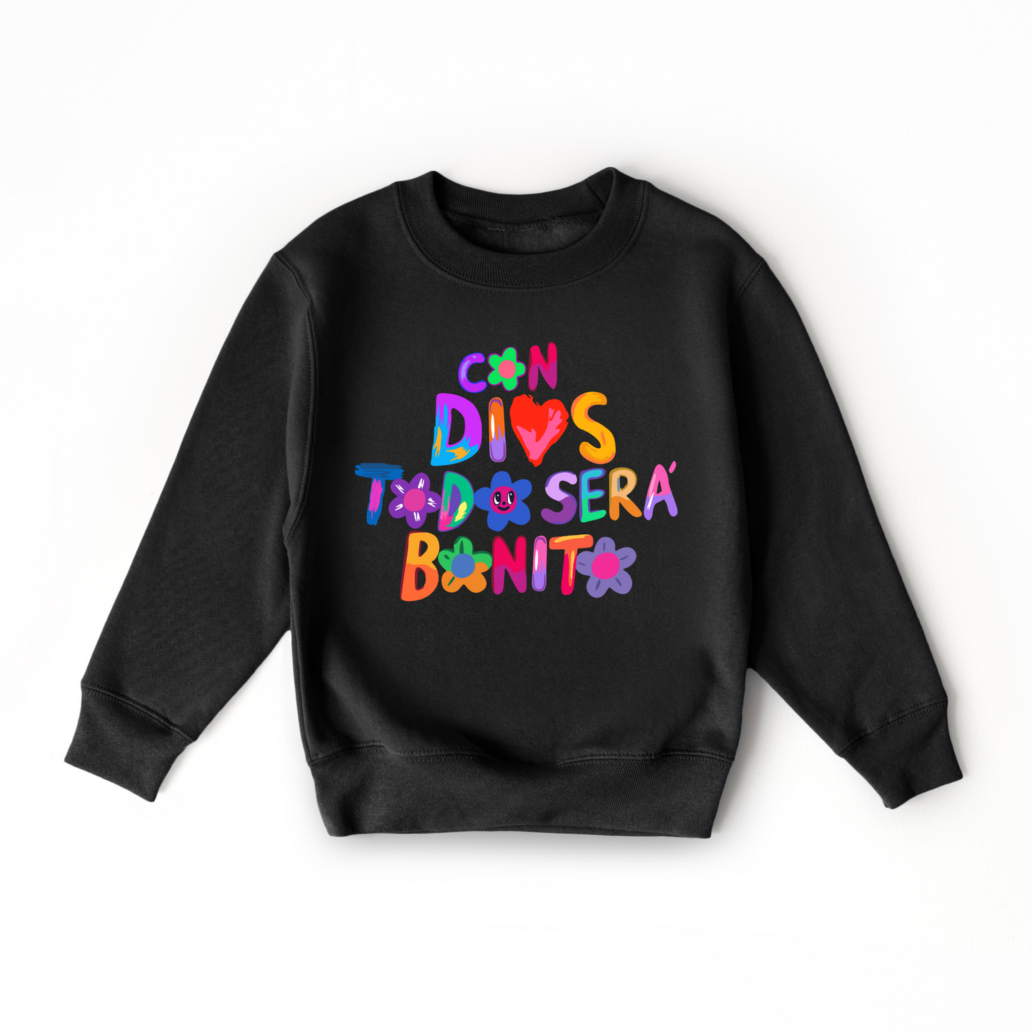 Child Con Dios Todo Sera Bonito Graphic Sweater