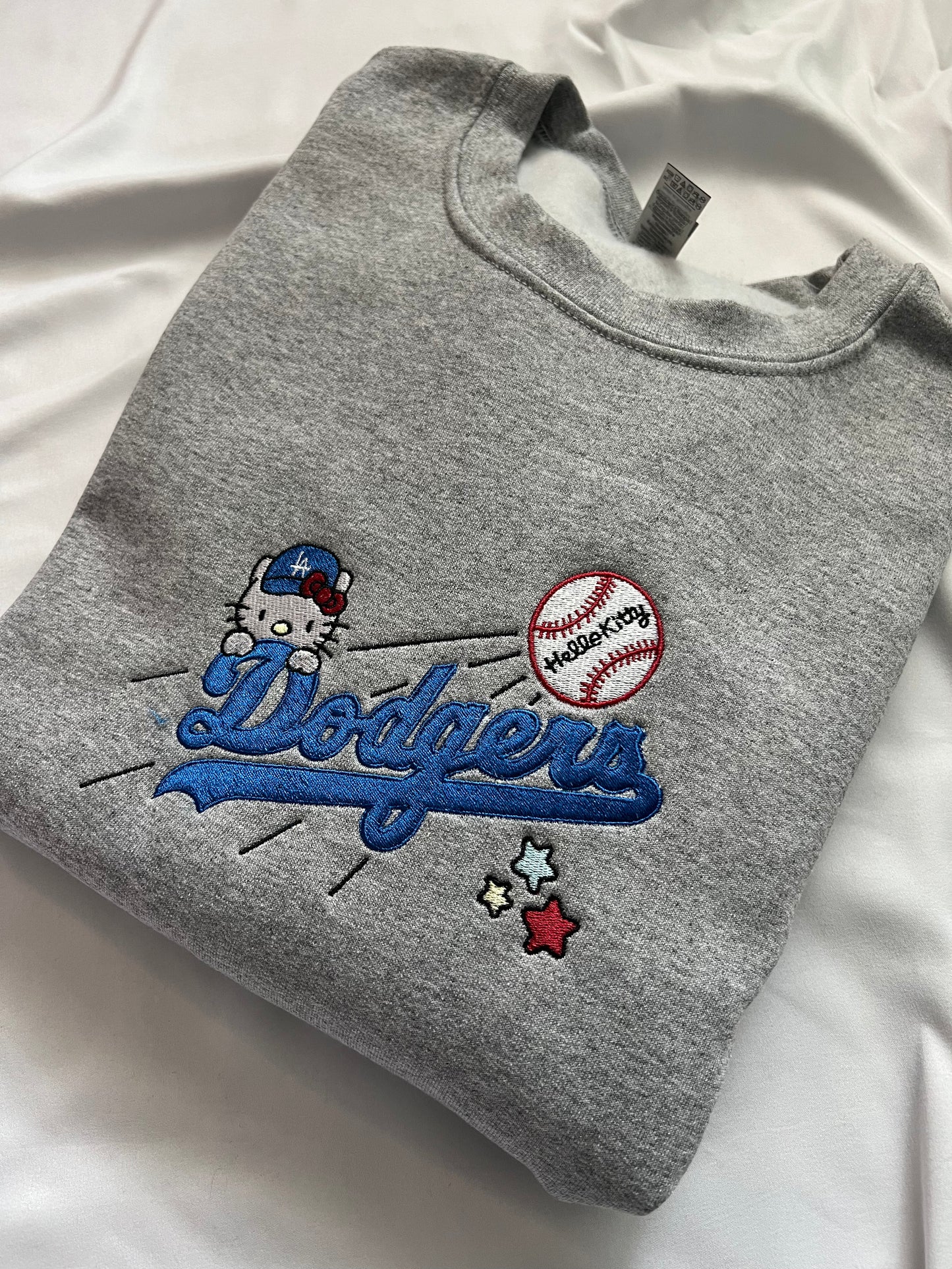 Adult Kitty Dodgers Crewneck Sweater