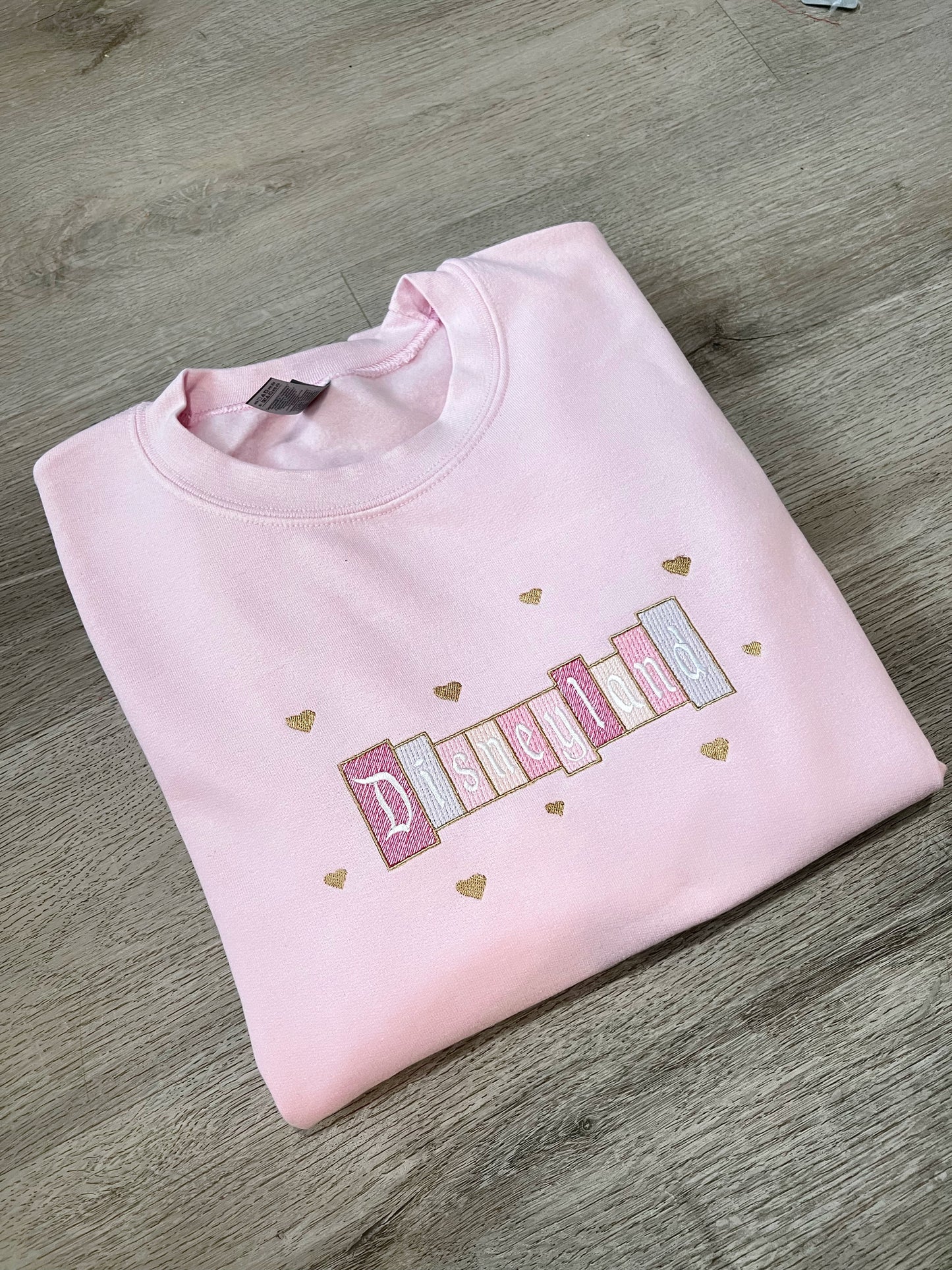 Adult Disneyland Sweater gold hearts